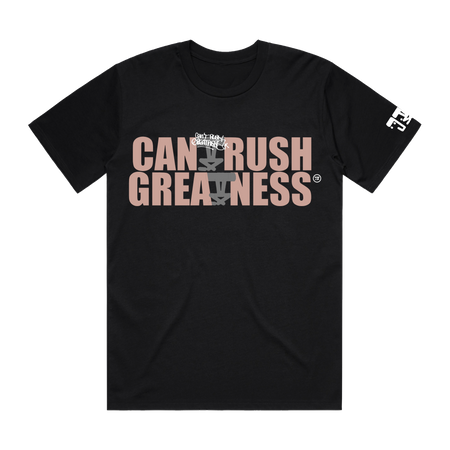 Can't Rush Greatness x JUDAH. | Black T-Shirt